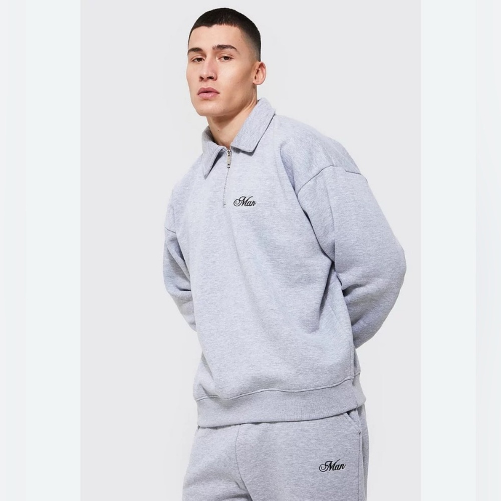 FREE with any order, Boohoo Man Quarter Zip ~ Small